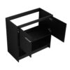 Modern 36" Bathroom Vanity With Ceramic Sink And Soft Closing Doors - Dark Oak - Image 23