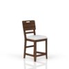 Casual Counter Stool Contrasting Upholstered Seat (Set of 2) - Brown - Image 2