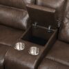 Aashi - Leather Gel Match Recliner Loveseat - Brown - Image 5