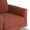 360° Modern Swivel Accent Chair Round Armchair, Thick Padded Single Lounge Sofa Upholstered Comfy - Brick Red - Image 9