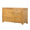 6 Drawer Dresser - Natural Wood / Brown - Image 3