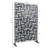 Outdoor / Indoor Privacy Screen Metal Privacy Screen, Freestanding Decorative Privacy Screen For Deck Balcony - Black - Image 7