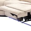 Modern Manual Reclining Living Room Furniture Set With USB Ports, Hidden Storage, Led Light Strip And 2 Cup Holders - Cream - Image 21