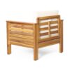 Acacia Wood Loveseat And Coffee Table Set With Cushions - Brown - Image 13