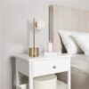 Ethereal - Modern Small Table Lamp, Desk Lamp Fixture With Globe Shade - Gold / White - Image 4