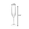 Tritan Lexington - Unbreakable Plastic Champagne Flutes, Durable Glass Alternative (Set of 4), 6Oz - Clear - Image 3