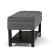 Cosmopolitan - Storage Ottoman Bench With Open Bottom - Stone Gray - Image 4