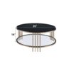 Abisha - Sintered Stone Top & Champagne Round Coffee Table - Black - Image 5