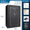 19.97 Cubic Ft Tall Fireproof Safe Vault - Black - Image 8