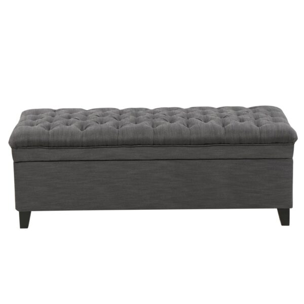 Juliana - Stylish Storage Ottoman With Extra Seating - Gray