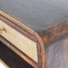 Wall Mounted Open Woven Bedside Table - Chestnut - Image 4