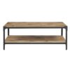 Modern Industrial Coffee Table With Lower Shelf - Barnwood - Image 2