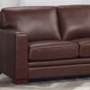 Dillon - Leather Loveseat - Raisin - Image 3