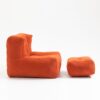 Fluffy Bean Bag Chair, Comfortable Bean Bag For Adults And Children, Super Soft Lazy Sofa Chair With Memory Foam And Ottoman, Indoor Modern Focus Bean Bag Chair For Living Room, Bedroom, Apartment - Red - Image 17