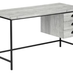 Computer Desk For Home Office, Laptop, Storage Drawers, Contemporary And Modern - Gray