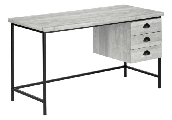 Computer Desk For Home Office, Laptop, Storage Drawers, Contemporary And Modern - Gray