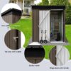 Garden Sheds 5FtX4Ft Outdoor Storage Sheds Brown / Black - Image 4