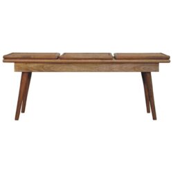 Larissa - Triple Accent Cane Bench - Beige
