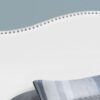 Queen Size, Bed Headboard Only, Upholstered, Transitional - White - Image 2