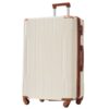 Hardshell Luggage Sets 6 Piece Suitcase Set, Expandable Lightweight Suitcases With Wheels, Tsa Lock - White Brown - Image 7