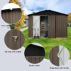 10'x12' Garden Sheds Outdoor Storage Sheds - Brown / Black - Image 5