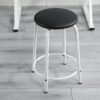 Adjustable Tempered Glass Drafting Printing Table With Chair - White - Image 3