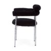 Contemporary Upholstered Armchair Dining Chairs With Metal Legs (Set of 2) - Black - Image 7