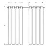 2 Pieces Set, Curtain Panel, Room Darkening, Grommet, Contemporary & Modern - Cream - Image 4
