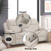 Galya - Motion Loveseat With Console - Light Gray - Image 7