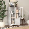 Modern Painted Cabinet With Glass Doors And Drawer - White - Image 4