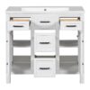 Bathroom Vanity Cabinet With Resin Integrated Sink 4 Drawers, 2 Doors - White - Image 26