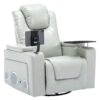 270° Swivel Power Recliner Individual Seat Home Theater Recliner With Surround Sound, Cup Holder, Removable Tray Table, Hidden Arm Storage For Living Room - Gray - Image 10
