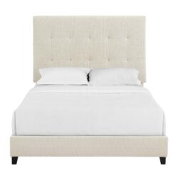 Queen Size Tufted Upholstered Platform Bed - Beige
