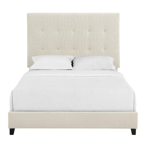 Queen Size Tufted Upholstered Platform Bed - Beige