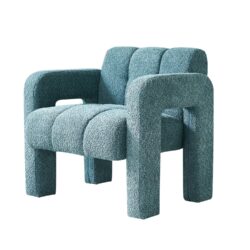 31.10" Wide Boucle Upholstered Accent Chair - Green