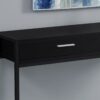 Accent Console Table For Entryway, Storage Drawer, Contemporary & Modern - Black - Image 2