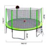 16Ft Trampoline With Basketball Hoop Pump And Ladder (Inner Safety Enclosure) With Soccer Goal - Green - Image 18