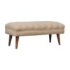 Boucle Puffer Bench - Beige - Image 3