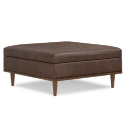 Shiloh - Square Storage Ottoman - Brown