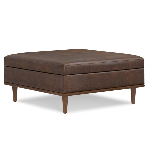 Shiloh - Square Storage Ottoman - Brown