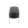 Chloe - Contemporary / Glam Bench - Chrome / Black - Image 3