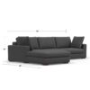 Charlie - Deep Seater Left Sectional Sofa - Gray - Image 16