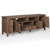 Warm Shaker - TV Media Stand - Rustic Natural Aged Brown - Image 2