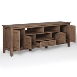 Warm Shaker - TV Media Stand - Rustic Natural Aged Brown