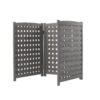 Air Conditioner Fence Screen Outside, Cedar Privacy Fence 3 Panels To Hide Ac & Trash Enclosure - Gray - Image 9