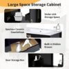 Bathroom Vanity With Ceramic Basin, Soft Close Door, Built-In Hidden Drawer - Black - Image 6