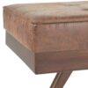 Pierce - Mid Century Ottoman Bench - Distressed Umber Brown - Image 4