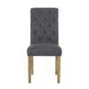 Contemporary Dining Chair (Set of 2) With Button Tufted Design - Charcoal - Image 4
