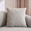 Compression Sofa: Combining Chaise Longue With 3 Seater, Wood Grain Chenille Fabric, Full Sponge Compression Sofa, Combined Sofa With 4 Pillows For Living / Home Furniture / Apartment - Gray - Image 37