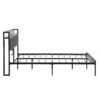 Queen Size Metal Platform Bed Frame With Upholsteryolstery Storage Function Headboard And USB Liner And Footboard, No Box Spring Needed, Large Under Bed Storage - Gray - Image 6